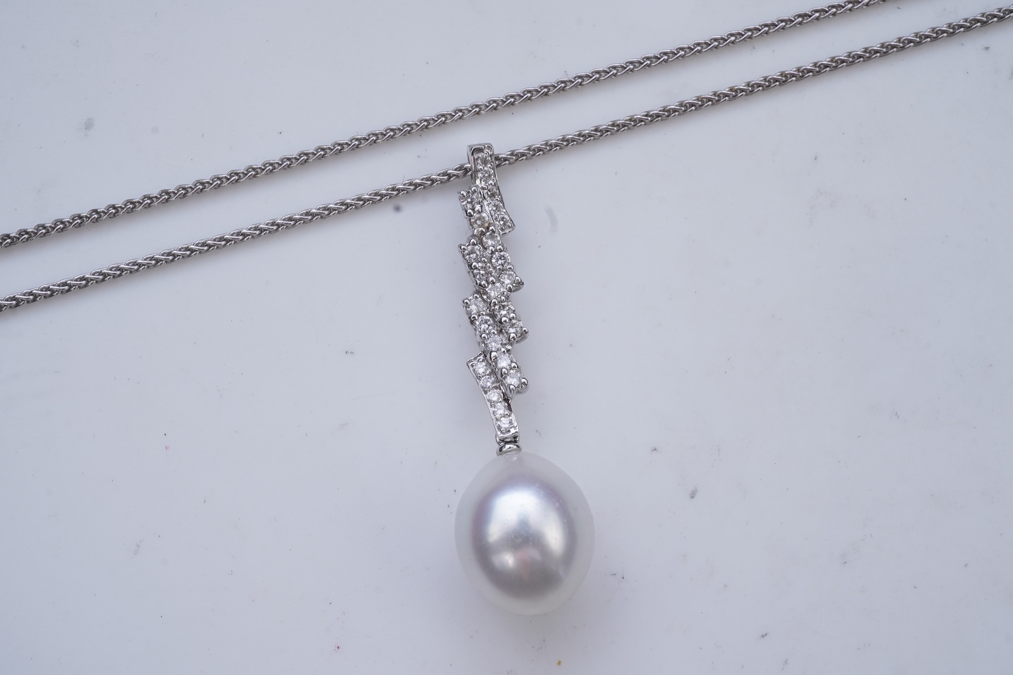 A diamond pendant necklace